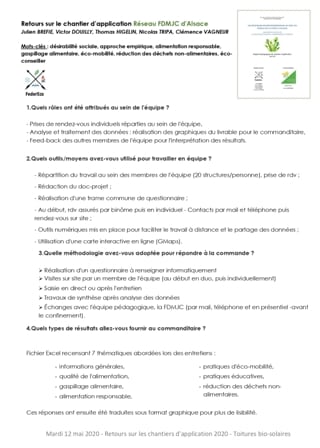 Retours sur le chantier