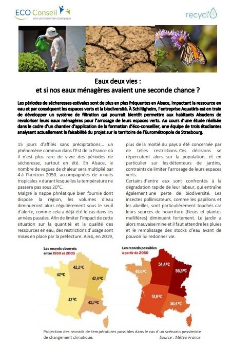 Eaux deux vies : la valorisation des eaux usées