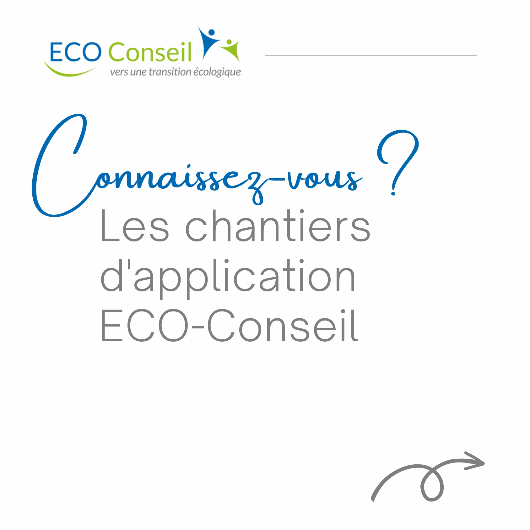 Plaquette de présentation des chantiers d'application ECO-Conseil