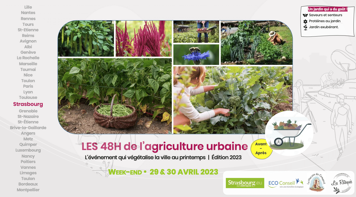 Plaquette de présentation événement 48H de l'agriculture urbaine à Strasbourg