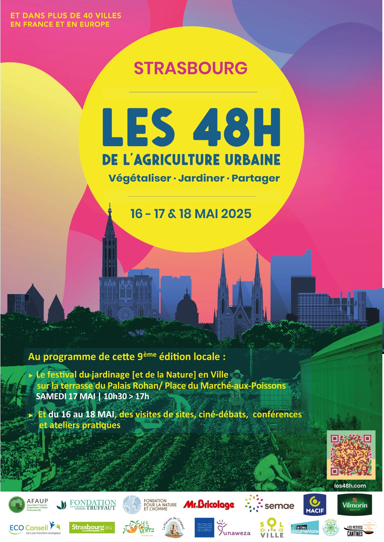 Affiche des 48H de l'agriculture urbaine 2025
