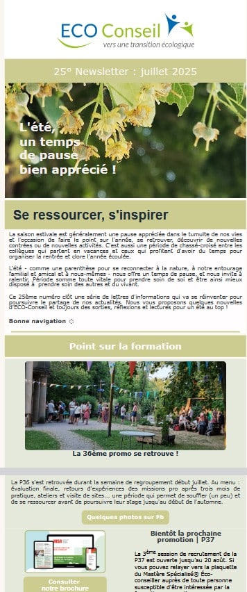 25ème newsletter d'ECO-Conseil Strasbourg