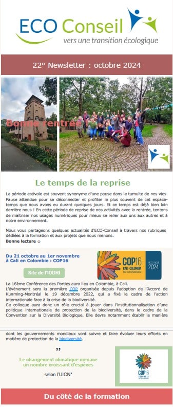 22ème Newsletter ECO-Conseil