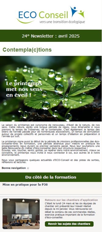 24ème Newsletter ECO-Conseil