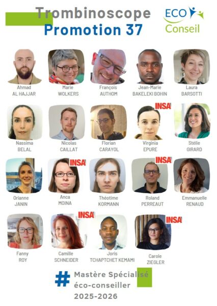Trombinoscope de la promotion 37 des éco-conseillers en formation
